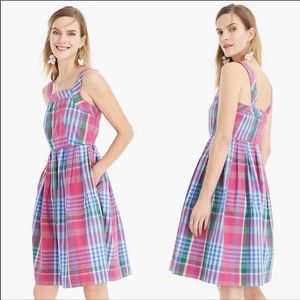 J Crew Plaid Cotton Poplin Apron Sundress